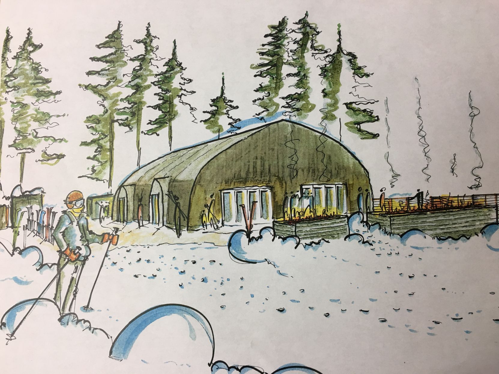Snowbowl temporary restaurant